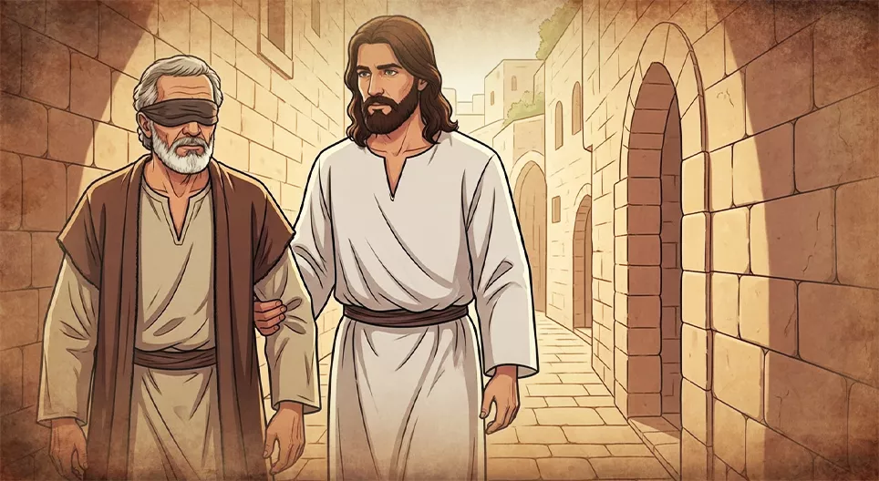 Healing the blind man