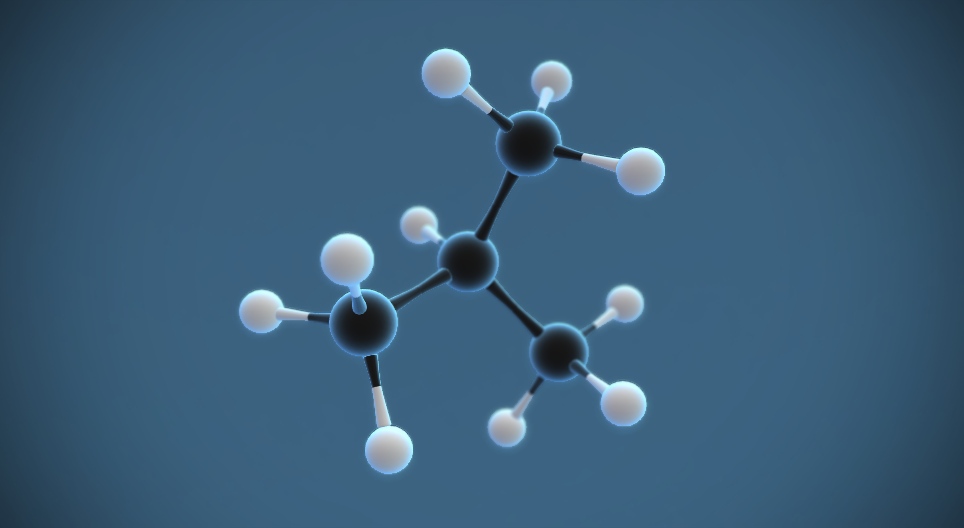 2-methylpropane (isobutane, C₄H₁₀)