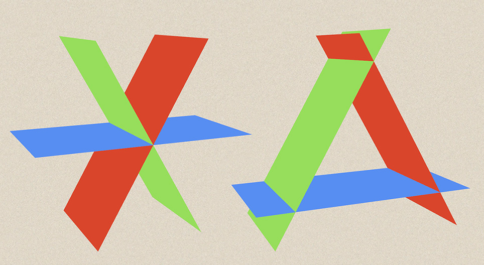 Dividing space into regions by 3 planes