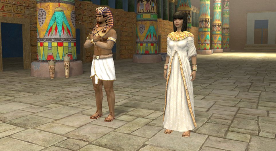 Egyptian Pharaoh and his wife (2nd millennium BC)