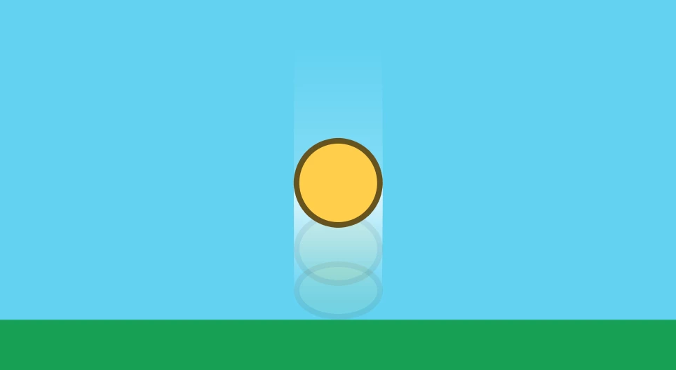 跳ねるボールの動き