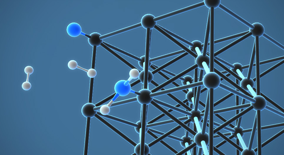 窒素と水素ガスからのアンモニア合成 (ハーバーボッシュ法)