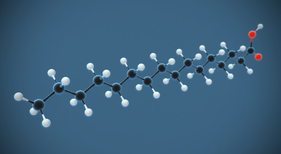 プルミチン酸 (ヘキサデカン酸) (C₁₅H₃₁COOH)