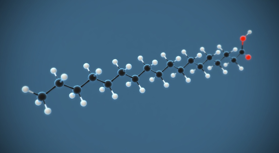 ステアリン酸 (オクタデカン酸) (C₁₇H₃₅COOH)