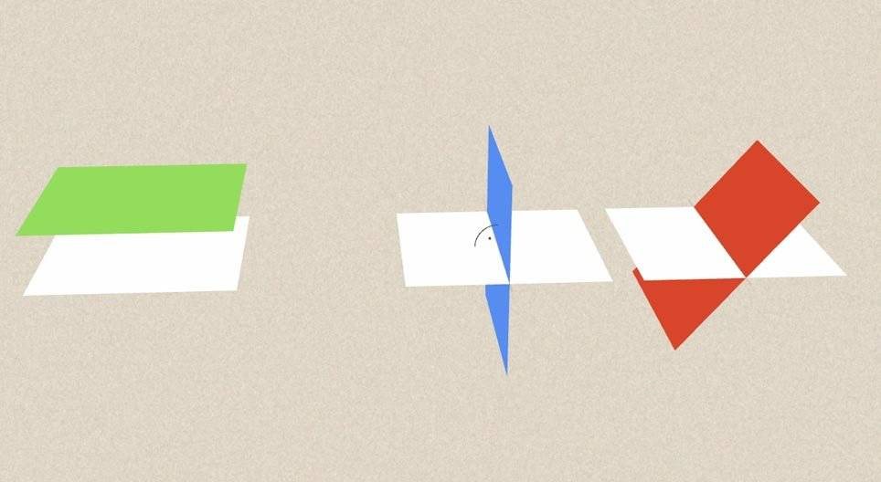 直線と平面の相対位置