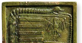 当代琉璃瓷砖上的西吉斯蒙德国王的徽章