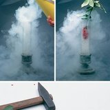 液态空气冻结了的花，更容易破碎。