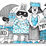 Farsangi bálozó gyerekek