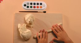 用鹽麪糰製作餐巾環 - 第1步