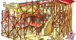 公元前5世紀古海拉斯寺廟建築復原圖