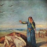 西奧多·沙塞里奧 - 馬澤帕軀體旁的哥薩克姑娘