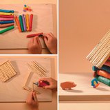 用盐面团制作小屋