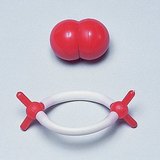 氧分子的空间填充以及其球棒模型