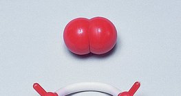 氧分子的空间填充以及其球棒模型