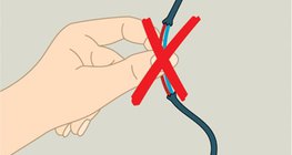 使用绝缘层破损的电气设备是很危险的！