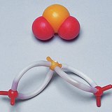 二氧化硫分子的空间填充和棒模型