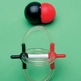 一氧化碳分子的空间填充以及球和棒的模型