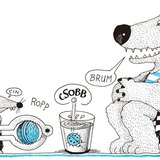 Egérke és medve a hangutánzó szavak bemutatásának kedvéért diót tör és bogarat kínoz