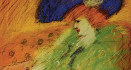 ピカソ：ブルーハットの女性（1910年、印象派）