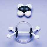 乙烯分子的空间填充及其棒模型