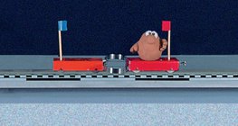 当两个物体相互作用时，速度与质量成反比