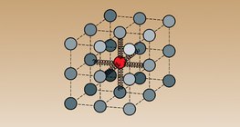在固体材料中的振动颗粒的模型