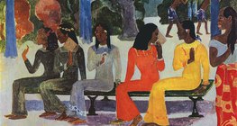 ポールゴーギャン：今日は市場に行かないはずです（1892年、印象派後）