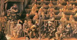 伽利略在宗教裁判所的审判（左）