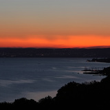 火山喷发后壮观的日落