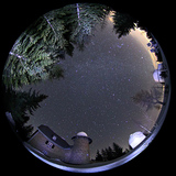 奥地利的坎泽尔霍伊天文台上方的冬季星座