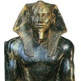 Khephrén fáraó szobra (Egyiptom, Gíza, Kr. e. 2500 körül)