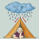 帐篷也是一个分水岭