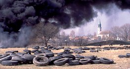 橡胶轮胎的燃烧