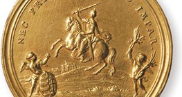 为纪念玛丽亚·特里萨加冕而发行的硬币