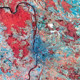 布达佩斯及其周围地区的卫星图像