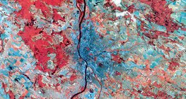 布达佩斯及其周围地区的卫星图像