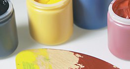 在调色板上混合的演示