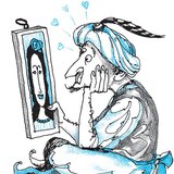 Itt egy idősebb törökkel és festményen megörökített szerelmével illusztráljuk a magyar serdülők kamaszkori nehézségeit