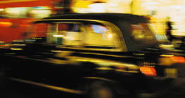 伦敦的公共汽车和出租车