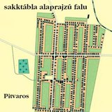 Sakktábla alaprajzú falu 