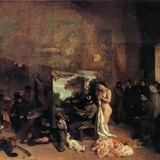 居斯塔夫·库尔贝：艺术家工作室（1855年，现实主义）