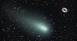 リング星雲による彗星73P / Schwassmann-Wachmann 3の断片