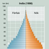 Gyorsan növekvő népességű országok korfája