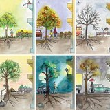 城市中生长的树木