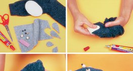 用襪子製作的快樂的小狗