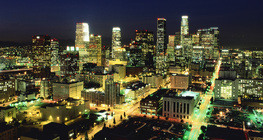 洛杉矶市中心的夜景