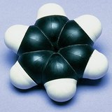 苯分子的空间填充模型