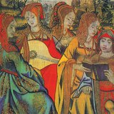 挂毯上的牧歌歌手