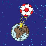 如果我们理论上想象着把地球连接到一根代表引力场的弹簧上，我们就比较容易理解的重力增加的原理。