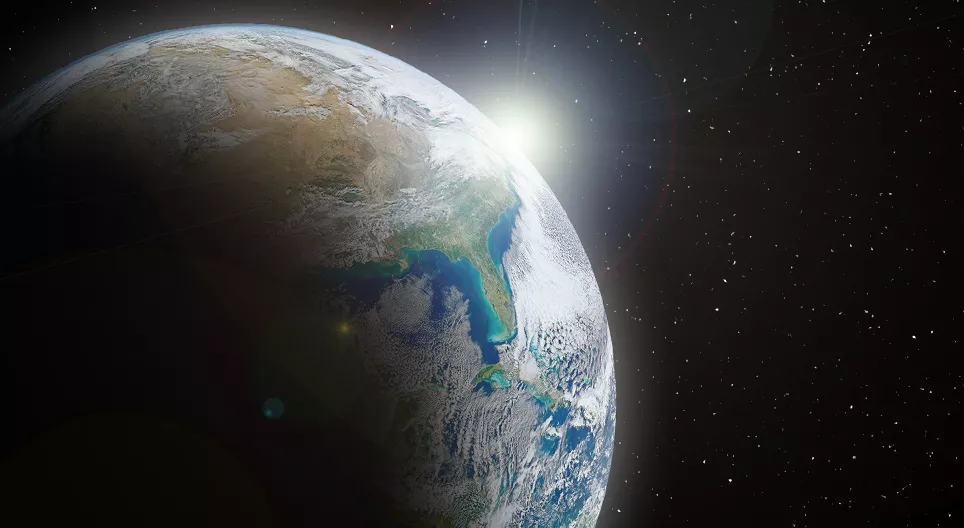 与旋转地球互动